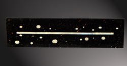 Bordüre No.2 Star Galaxy-Perlmutt Granit Edelstein, Sockelleiste und Abschlussleiste, schwarz