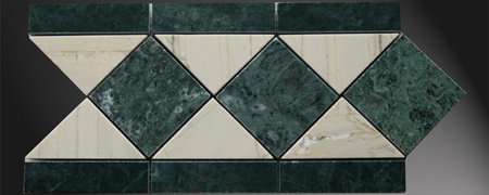 Rain Forest Gold Mosaik Marmor Naturstein Bordüre No.15
